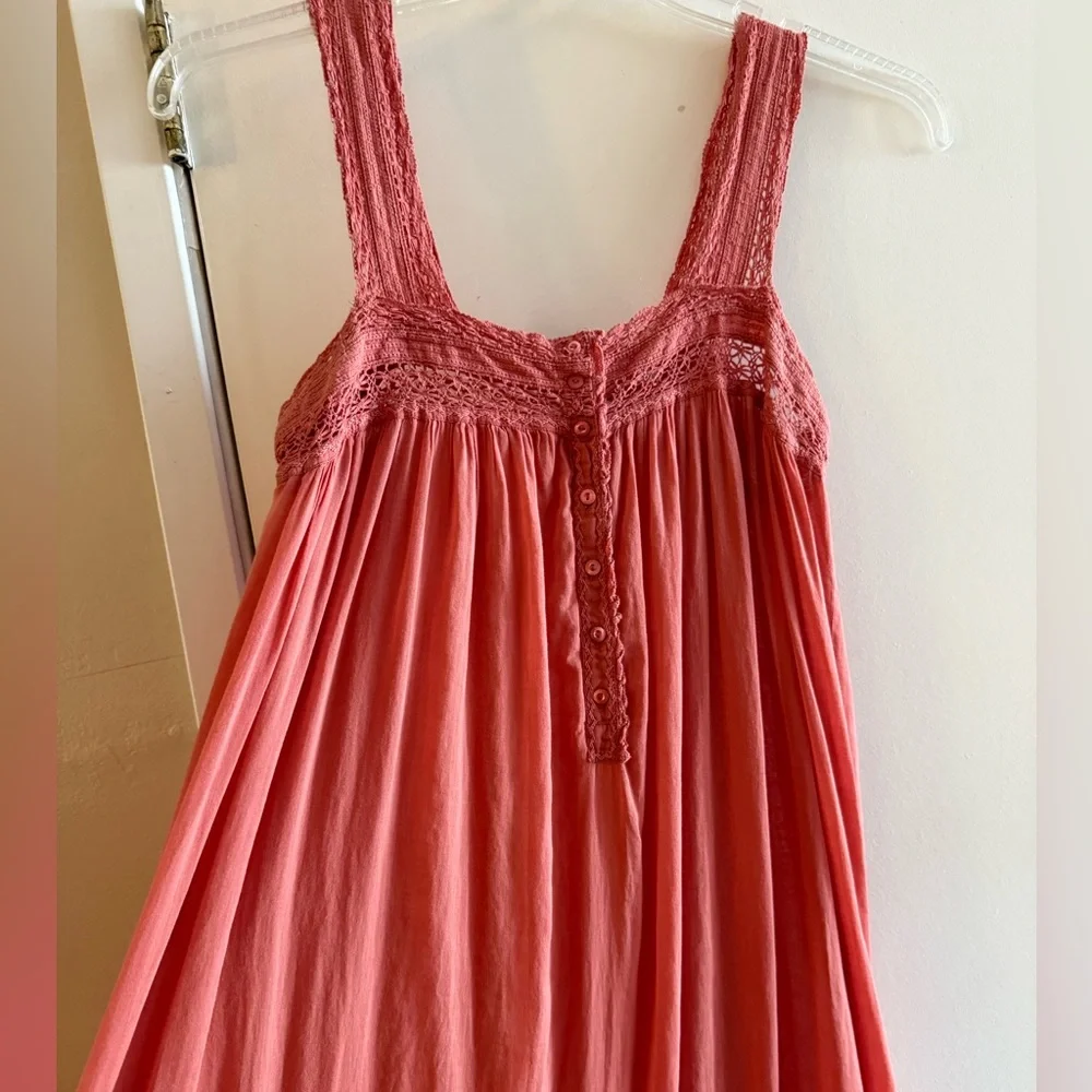 Doen Seville Nightgown in Summer Mirage Coral Midi Dress - Picture 8 of 11